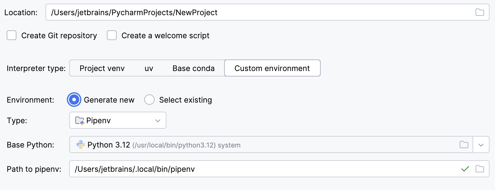 Create a project with Pipenv Create a project with Pipenv