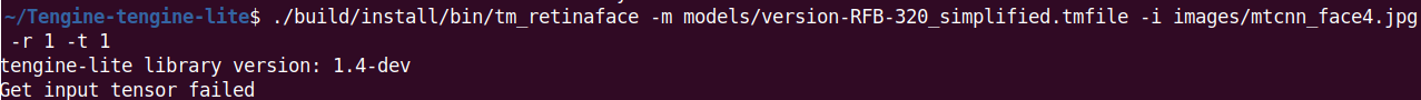 tensor failed