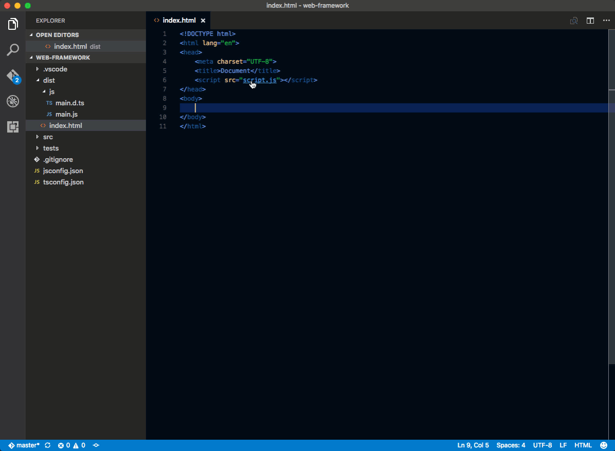 create and open file