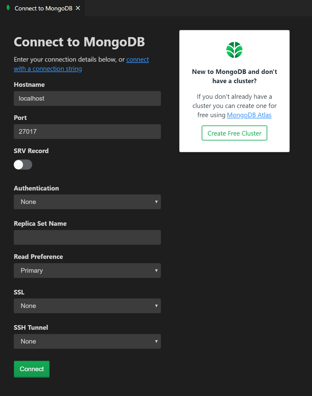 Database Connection setup
