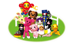 A group image of all the characters present in PostPet V3