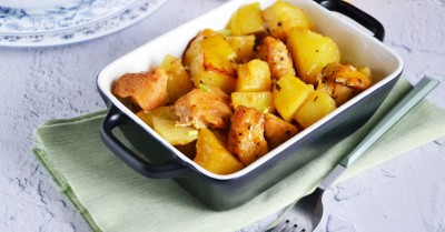 Филе индейки с картошкой в духовке